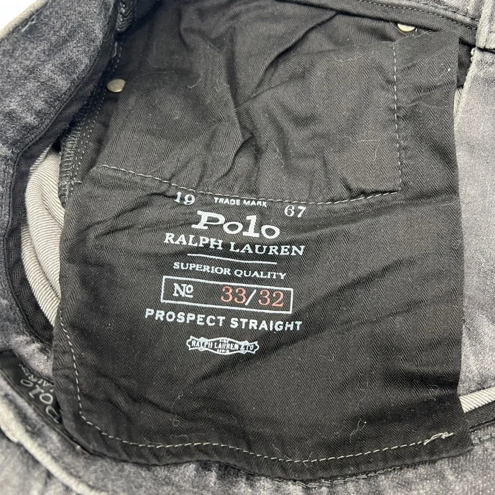 Polo Ralph Lauren Prospect‎ Straight Jeans Mens 33x32 (34/30) Black Faded Denim